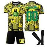 Personalisiert Fussball Trikot Kinder 2025/2026 Trikotset Home/Away Fußball Trikot DIY Name Nummer T-Shirt und Shorts Socken für Jungen/Erwachsene Fussball Geschenke Jung