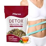 Detox Tee zum Abnehmen – 28-Tage Natürliche Abnehmtee-Kur mit Grüntee & Löwenzahn – Unterstützt Gewichtsverlust, Entgiftung & Verdauung – Veganer Kräutertee mit Pfirsichgeschmack