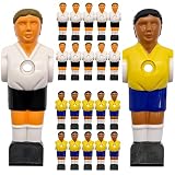 eyepower 22 Tischkicker Figuren 16mm - Deutschland vs. Brasilien - Tisch Fussball Kicker Figuren - Tisch Fussballspiel Zubehör Fußball Kickertisch Ersatzteile Tischfussball Figuren Kicker T