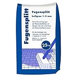 Hamann Mercatus GmbH Fugensplitt Hellgrau 1-3 mm 25 kg hochwertiges Fugenmaterial, Langlebigkeit, Gartenwege, Terrassen, Einfahrten, Belastbar, Unk