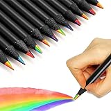 Tacino 12 Regenbogenbuntstifte - Buntstift Mehrfarbig - Jumbo Buntstifte für Erwachsene und Kinder - Art Supplies FüR Erwachsene Zeichnung FäRbung Skizzieren S