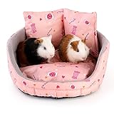 ONEJU Meerschweinchen Couch, Meerschweinchen Bett, Kaninchenbett, Kaninchensofa, Kleintiersofa für Meerschweinchen, Chinchilla, Frettchen und Kaninchen, Runde C