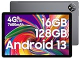 Blackview Tablet 10 Zoll Android 13, 16GB RAM+128GB ROM(2TB TF), Quad-Core, Tab70 WiFi 6 Tablet, 6580mAh Akk
