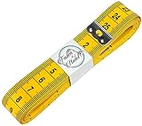 Extra langes 300 cm Schneidermaßband, Maßband, Bandmaß in gelb, Länge: 3 Meter / 120 Z