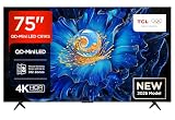 TCL 75C61KS QLED Mini LED Fernseher 75 Zoll, 4K HDR Premium, Dolby Vision & Atmos, Onkyo 2.1 Sound, Smart TV mit Google TV, Game Master, HDMI 2.1, AirPlay 2, Google Assistant & Alex