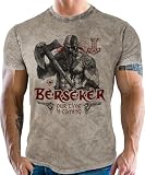 Herren Wikinger Herren Used Look T-Shirt für Nordmann Keltic Fans: Nordic Warrior der nordischen Mythologie Berserk