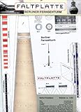 Kartonmodell Marke 'Faltplatte: Berliner Fernsehturm' - Maßstab 1:800 - 2 Bög
