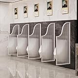 KLLJHB Urinal-Trennwand, WC-Trennwand, 119,4 cm, Wandmontage, Urinal-Sichtschutz für Herren, Urinal-Sichtschutz-Trennwand, Trennwand (schwarz, 3-teilig) (weiß)