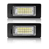 Safego LED Kennzeichenleuchte Glühbirnen Nummernschildbeleuchtung Lampe 2835 SMD 6000K Xenon Weiß 12V für Q5 A1 A4 A5 A6 A7 TT RS5, 2 Stück, 1 Jahr G