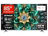 TCL 85 Zoll 85Q6C QLED Mini LED Fernseher, 4K HDR Premium, Dolby Vision IQ & Atmos, Onkyo 2.1, Smart Google TV, Game Master, 144Hz Motion Clarity Pro, AMD FreeSync Premium Pro, HDMI 2.1, AirPlay 2