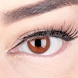 Braune Premium Kontaktlinsen 'Jasmine Choco' Farbige Linsen Ohne Stärke Braun + Behälter von Glamlens, weiche 3-Monatslinsen im 2er Pack