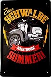 Tin Sign Blechschild 20x30 cm Simson Moped Motorrad Bike DDR Ostalgie Werkstatt Reklame Plakat Werbung Metall S