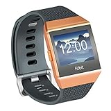 Fotover Ersatzarmband Kompatibel mit Ionic,Einstellbar Atmungsaktiv Weiches TPU-Uhrenarmband Ersatzband for Ionic Fitness Smartwatch mit Ionic Schutzfolie,Grau(L)