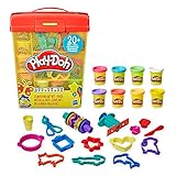 Play-Doh Großes Knetset mit Aufbewahrungsbox für Kinder ab 3 Jahren mit 8 Farben und über 20 Knetwerkzeug