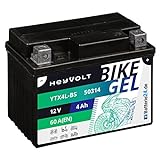 Batterie24.de HeyVolt GEL Motorradbatterie 12V 4Ah Rollerbatterie YTX4L-BS CTX4L-BS 50314 YT4L-BS