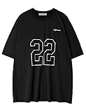 Aelfric Eden T-Shirts Herren Jersey Damen Trikot Oversized Mesh Tee Activewear Tshirts Sommer Oberteile Streetwear Y2k Shirt Schwarz S