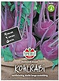 81121 Sperli Premium Kohlrabi Samen Delikateß Blauer | Aromatisch Zart | Langes Erntefenster | Kohlrabi Saatg