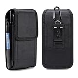 Handyholster Kompatibel für iPhone 16/15/14/13/12 Pro Max, 15/14 Plus Dual Pokets Robuste Nylon Handytasche, Gürteltasche mit Gürtelclip Kompatibel für Galaxy S