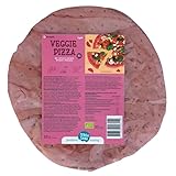 TerraSana Bio Gemüsepizzaboden mit Roter Bete, Knuspriger Pizzaboden, 35% Rote Beete, (1 x 300g) Traditionelles Italienisches Rezept vorgebacken fertig