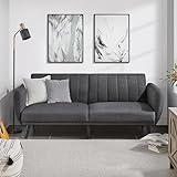 Yaheetech 3-Sitzer Sofa 3-in-1 Schlafsofa Couch, mit Schlaffunktion, Polstersofa Ecksofa Stoffsofa Loungesofa, Dunkelgrau, 207 × 87 × 83 cm, in 2 Pak