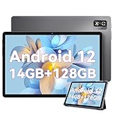 Blackview Gaming Tablet 10 Zoll, Tab 12 Pro,Android 12,14GB RAM + 128GB ROM(1TB TF), Octa-core, 4G LTE + 5G WiFi Pc,1920x1200 FHD+IPS, 13MP+5MP Kamera 6580mAh Typ-C/Face ID/GPS/BT5.0/OTG, Grey
