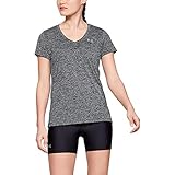 Under Armour Damen Tech Short Sleeve V - Twist, kurzärmliges & atmungsaktives Laufshirt für Frauen, ultraleichtes T-Shirt mit L