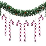 A/V Zuckerstange Scabilock Weihnachten | 6 Stück Zuckerstangen-Weihnachtsbaum-hängende Verzierung,Dekoration Gefälschte Zuckerstangen Basteln für Kranzparty
