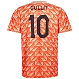 Euro 88 Trikot Gullit - Niederlande - Orange - Kinder und Erwachsene - Jungen - Fußball Trikot - Fussball Geschenke - Sport t Shirt - Sportbekleidung - Größe XL