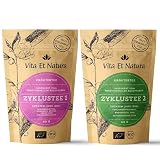 Vita Et Natura® Zyklustee 1 und 2 'Probier Set' - Bewährte Kräutermischungen aus traditionellen Frauenkräuter - 100% biologische Zutaten - Geprüfte Rezep