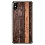 Schutzhülle aus TPU-Gel für iPhone X/XS, Holz-Design 05 Zeichnung