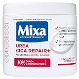 Mixa Creme für trockene und rissige Haut, Feuchtigkeitspflege für den Körper, Hände und Gesicht, Mit Urea und Niacinamide, Urea Cica Repair + Hauterneuernde Creme, 1 x 400
