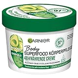 Garnier Nährende Körperpflege für trockene Haut, Body Butter mit Avocado und Omega 6, Für bis zu 48 Stunden Feuchtigkeit, Body Superfood, 1 x 380
