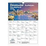 Reisezauber Australien Planer DIN A3 Kalender für 2024 Urlaub Sydney Koala - Geschenkset Inhalt: 1x Kalender, 1x Weihnachts- und 1x Grußkarte (insgesamt 3 Teile)