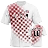 Benutzerdefiniertes Baseball-Trikot im Team-Stil von Soccer Nation, genäht/Bedruckt, personalisierte Fußball-Shirts mit Namen und Nummer, Geschenke für Fußballfans für Männer, Frauen und Jug