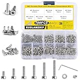 700 STK M2 Schrauben Set, Sechskantschrauben Muttern Set, Edelstahl Zylinderschrauben mit Innensechskant Schrauben mit Muttern Unterlegscheiben Sortiment Kit Maschinenschrauben Gewindeschrauben S
