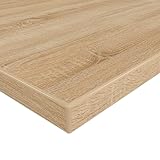 MySpiegel.de Tischplatte Holz Zuschnitt nach Maß Beschichtete Holzdekorplatte Sonoma Eiche in 25mm Stärke (50 x 50 cm, Sonoma Eiche)