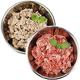 Barf-Snack biologisch artgerechtes Frostfleisch für Hunde & Katzen - Sparpaket Rind-Power-Mix & Hähnchen Komplett 28kg Gefrierfutter für Katzen, gesundes H
