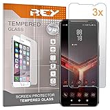 Pack 3X Bildschirmschutz aus gehärtetem Glas für ASUS ROG Phone 2, Schutzfolie, Displayschutzfolie 9H+ Härte, Anti-Kratzen-Öl-B