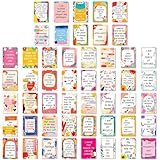 Work Motivational Pad, Inspirational Quote Card, Gratitude Affirmation Board, 50x Quality Print Sturdy Positive Messages Easy Read Compact for Coworkers, 3.5x2.52x0.59 I