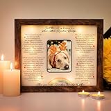 Gedenkbox für Hunde, Regenbogenbrücke, Gedicht, LED-Gedenkbox, Haustier-Gedenk-Geschenke für Hunde und Verlust des Hundes, Beileidsgeschenk, 22,9 x 27,9