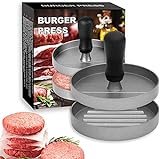 UIRIO Burgerpresse Patty Maker – Küchenform Hamburgerpresse mit 120 Pergamentpapier – Antihaft-stabil und einfach zu bedienen – Fleisch, Rindfleisch, Käse, Gemüse, Smash, Burgerp
