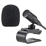 NewTH Externe Mikrofon 3,5 mm Auto-Mikrofon Kompatibel mit Sony JVC Kenwood Boss Jensen Alpine Mic für Fahrzeug Head Unit mit Bluetooth Audio Stereo Radio CD DVD GPS,mit 3-m-Kabel, Plug and Play