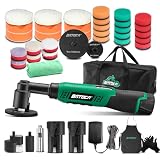 BATOCA S6 Mini Auto Poliermaschine,12V Akku Polierer für Detailing und Lackpflege,Set Winkelpolierer,Rotation & Exzentrische Polier,1000-5000PRM,Multi-Purpose Polieren,25mm/75mm Polierschw