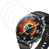 Beukei 4 Stück Schutzfolie für Huawei Watch GT 5/5 Pro 46mm Panzer Schutzglas, Panza Glass, 9H Härte, Anti-Kratzen für Huawei Watch GT 5/5 Pro 46mm Folie F
