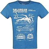 Zurück in die Zukunft Delorean T-Shirt blau XL