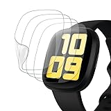 [4 Stück] für Schutzfolie Fitbit Sense Soft TPU Glasschutzfolie, für Folie Fitbit Versa 3 Displayschutz, HD Klar Folie, Anti-Kratzer für Panzerglas Fitbit Versa 3/4/Fitbit Sense/Sense 2