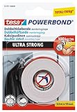 tesa Powerbond ULTRA STRONG - Doppelseitiges, extra starkes Montageband zur permanenten Befestigung im Außen- und Innenbereich - 1,5