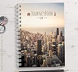 Kipitan Reisetagebuch USA/Amerika zum selberschreiben oder als Abschiedsgeschenk - DIN A5 mit animierenden Aufgaben und Challenges und Reise-Z