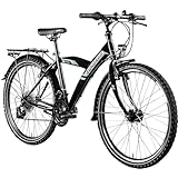 ZÜNDAPP M726 Mountainbike 26 Zoll Fahrrad 160-175 cm MTB Hardtail Jugendfahrrad 21 Gang Shimano (schwarz, 43 cm)