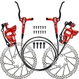 CNC Hydraulische Scheibenbremse Fahrrad，Fahrrad Scheibenbremse Set ，Hydraulische Bremse Fahrrad Vorne Und Hinten aus Aluminiumlegierung für MTB Mountainbike，R
